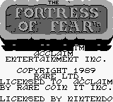 Wizards & Warriors Chapter X - The Fortress of Fear (USA, Europe) Title Screen
